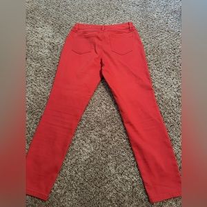 Orangey pink jeans!